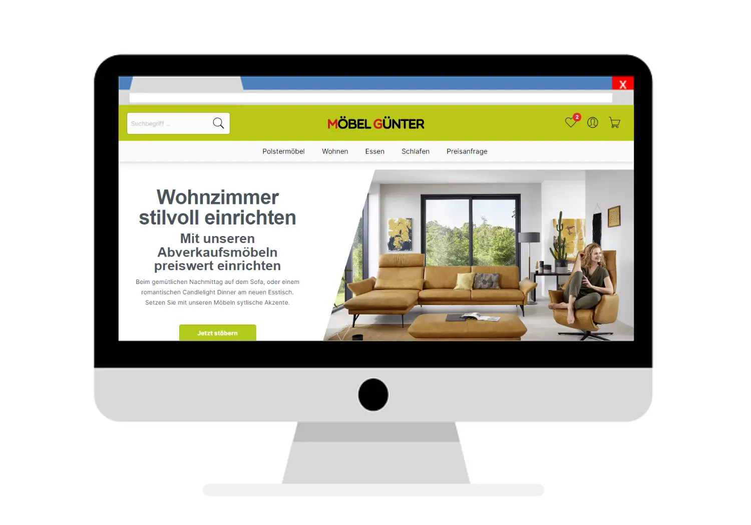 Einkaufswagen Online Shopping bei Möbel Günter