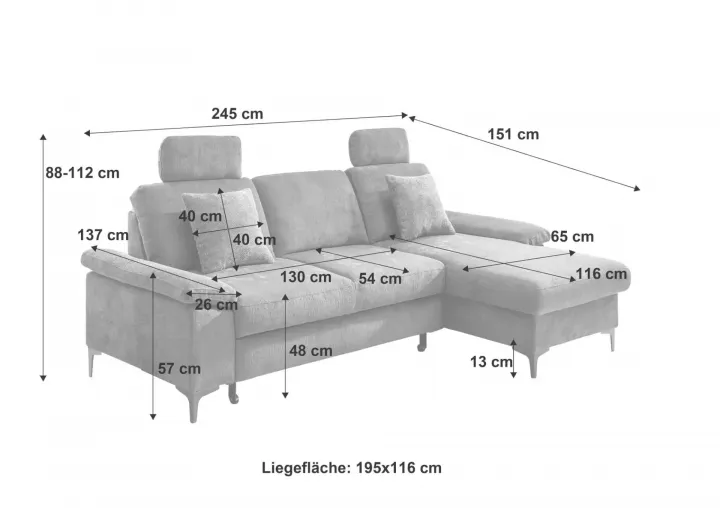 Zotti von Benformato Polstermöbel Wohnlandschaft Zotti von Benformato